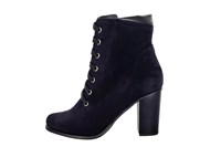Black Lace Up Boots with Heels in small sizes